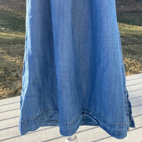 NWOT Cloth & Stone Chambray Off the Shoulder Shift Dress, Small, Blue - Picture 7 of 14
